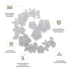 Die Stanzenshop.de Stanzschablone: Blumenrand zeichnet sich durch langlebige florale Muster und präzise Schnitte aus - ideal für Bastelprojekte, Scrapbooking und kompatibel mit verschiedenen Stanzmaschinen.