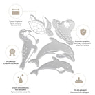 Die Stanzschablone "Meerestiere" von Stanzenshop.de ist ideal für Bastelprojekte oder um Scrapbooking-Kreationen einen maritimen Akzent zu verleihen.