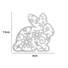 Die Stanzschablone "Hase mit Blumenmuster" von Stanzenshop.de (7,5 x 8 cm, silber) ist perfekt für Grußkarten und kreative Bastelprojekte geeignet.