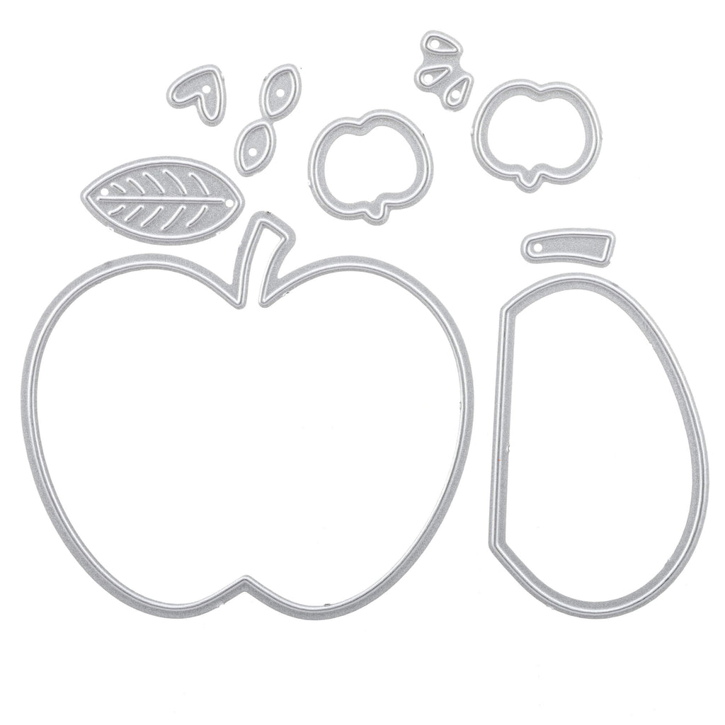 Ein Stanzschablonen-Set „Apfel“ von Stanzenshop.de, das einen „Apfel“ und ein Blatt für zusätzliche „Kreativität“ enthält.