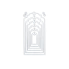 Das Stanzenshop.de Stanzschablone: Tags mit Rand enthält zehn ineinander verschachtelte, aufwendig gestaltete Metallstanzformen für Scrapbooking oder Tags, übersichtlich nach Größen sortiert auf weißem Hintergrund.