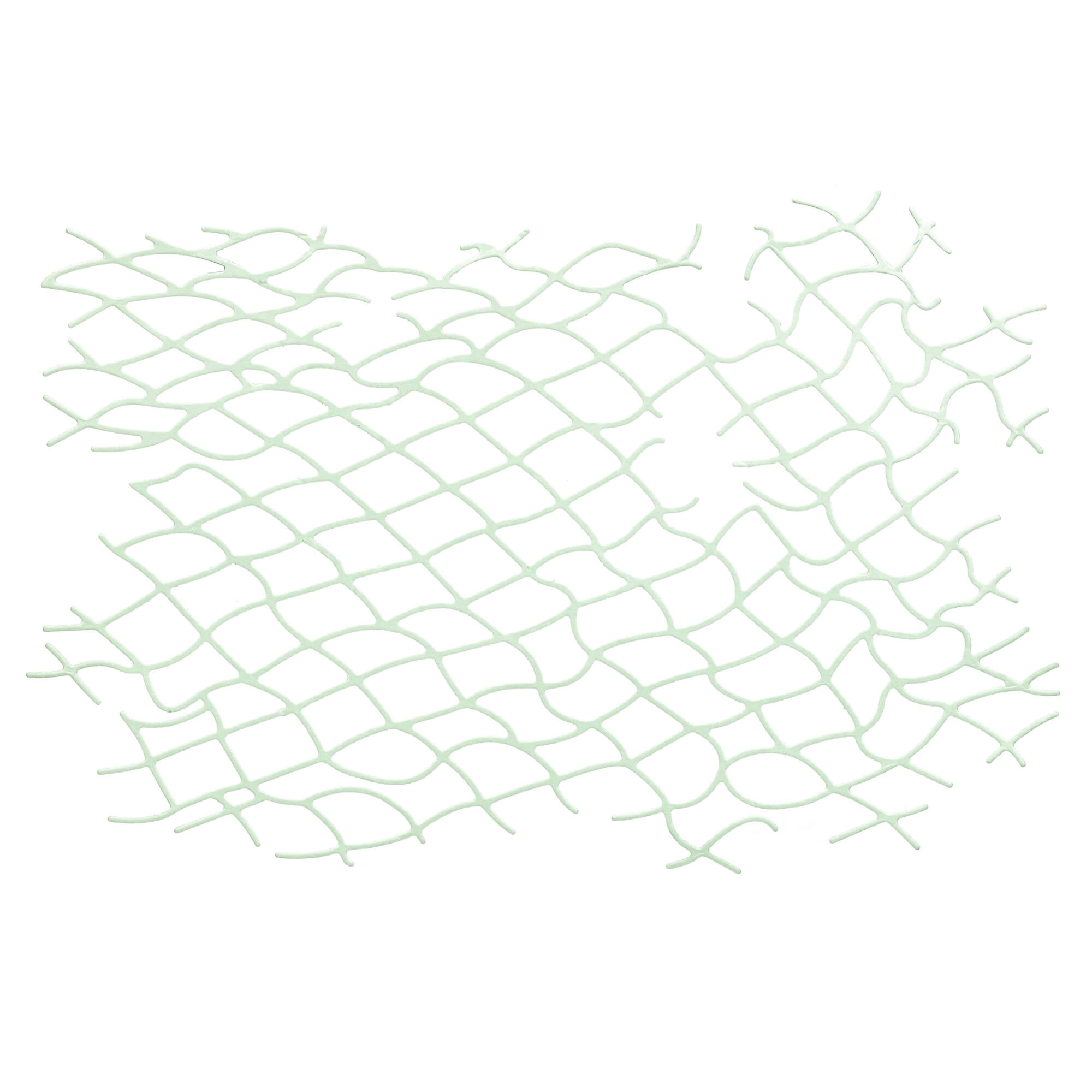 Die Stanzenshop.de Stanzschablone: Fischernetz mit hellgrünem, gewelltem Netz - perfekt zum Basteln oder um Scrapbooking-Projekten eine einzigartige Note zu verleihen.
