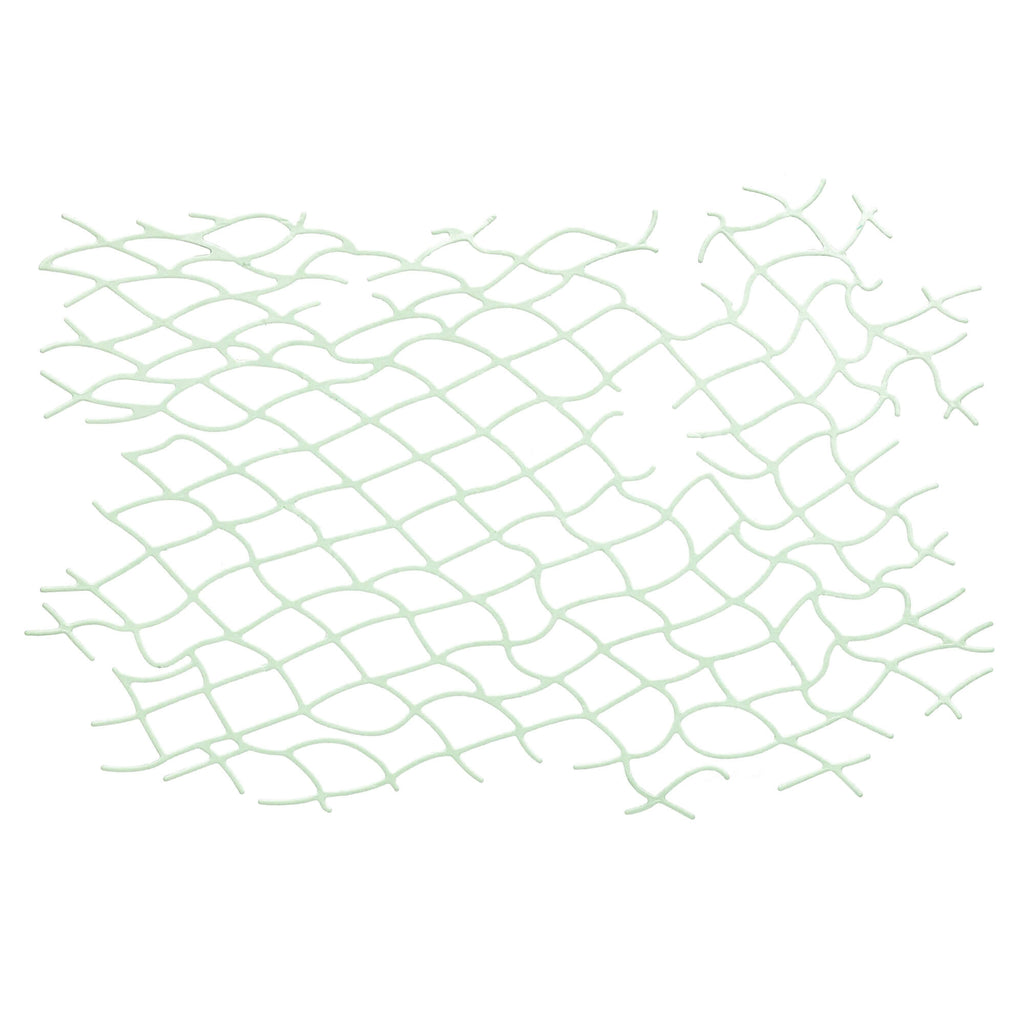Eine einzigartige Zeichnung einer Stanzschablone: Fischernetz von Stanzenshop.de auf weißem Hintergrund.
