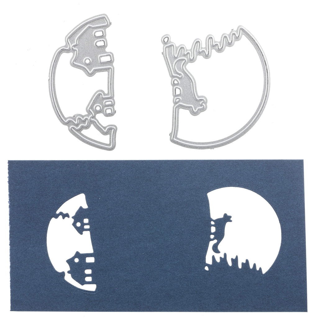 Ein Paar 3D-Metallausschnitte von Stanzshop.de in Form eines Mannes und einer Frau mit aufwendigen Details.