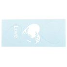 Die Stanzenshop.de Stanzschablone: 3D Herz bietet drei Herzformen, darunter eine "Love"-Option und ein korallenähnliches Design - ideal für Bastelprojekte oder handgefertigte Karten, dargestellt auf einem hellblauen Hintergrund.