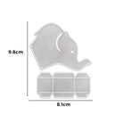 Die Stanzenshop.de Stanzschablone: Elefantenschachtel ist eine aus Metall gestanzte Schablone für einen Elefantenkopf und eine rechteckige Schachtel, perfekt für kreative Geschenkverpackungen. Größe: 9,8 cm x 8,1 cm.