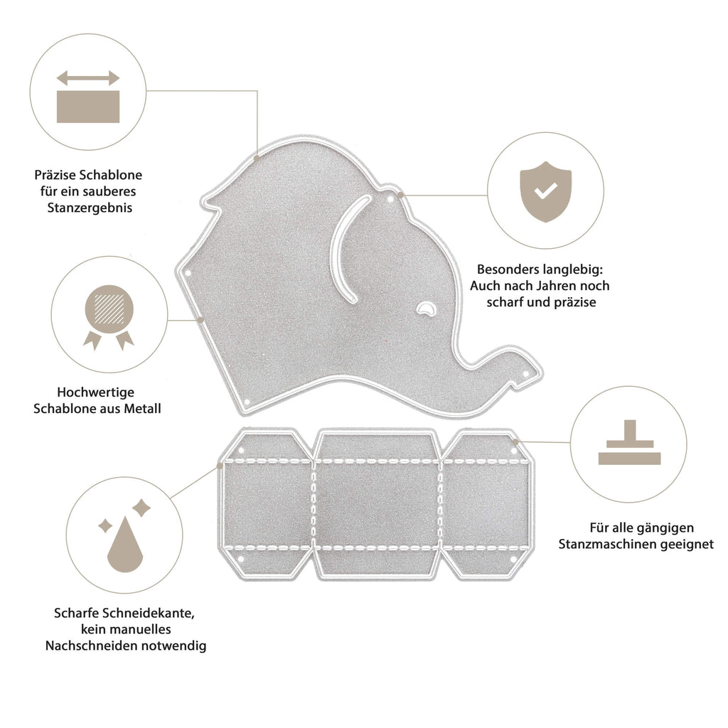 Ein Stanzenshop.de, der die Eigenschaften einer Elefantenschachtel zeigt.