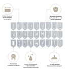 Die Stanzschablone "Wimpelkette mit Buchstaben" von Stanzenshop.de überzeugt durch langlebiges Material, scharfe Kanten und universelle Maschinen-Kompatibilität - ideal für individuelle Dekoration und kreative Projekte.