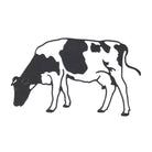 Die "Stanzschablone Kuh auf der Weide" von Stanzenshop.de zeigt eine schwarz-weiße Kuh als Outline beim Grasen mit gesenktem Kopf - perfekt für ländliches Flair und klassische Bauernhof-Motive.