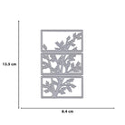 Die "Stanzschablone Fenster mit Baumzweigen" von Stanzenshop.de bietet ein detailliertes Baumzweig-Design in drei Abschnitten, ideal für Kartenbasteln. Maße: 13,5 cm hoch x 8,4 cm breit.