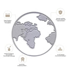 Die Stanzschablone Weltkarte im Kreis von Stanzenshop.de ist eine präzise, scharfe und langlebige Metallschablone - perfekt für Reiseprojekte und kompatibel mit verschiedenen Stanzmaschinen. Deutsche Icons unterstreichen ihre Qualität.