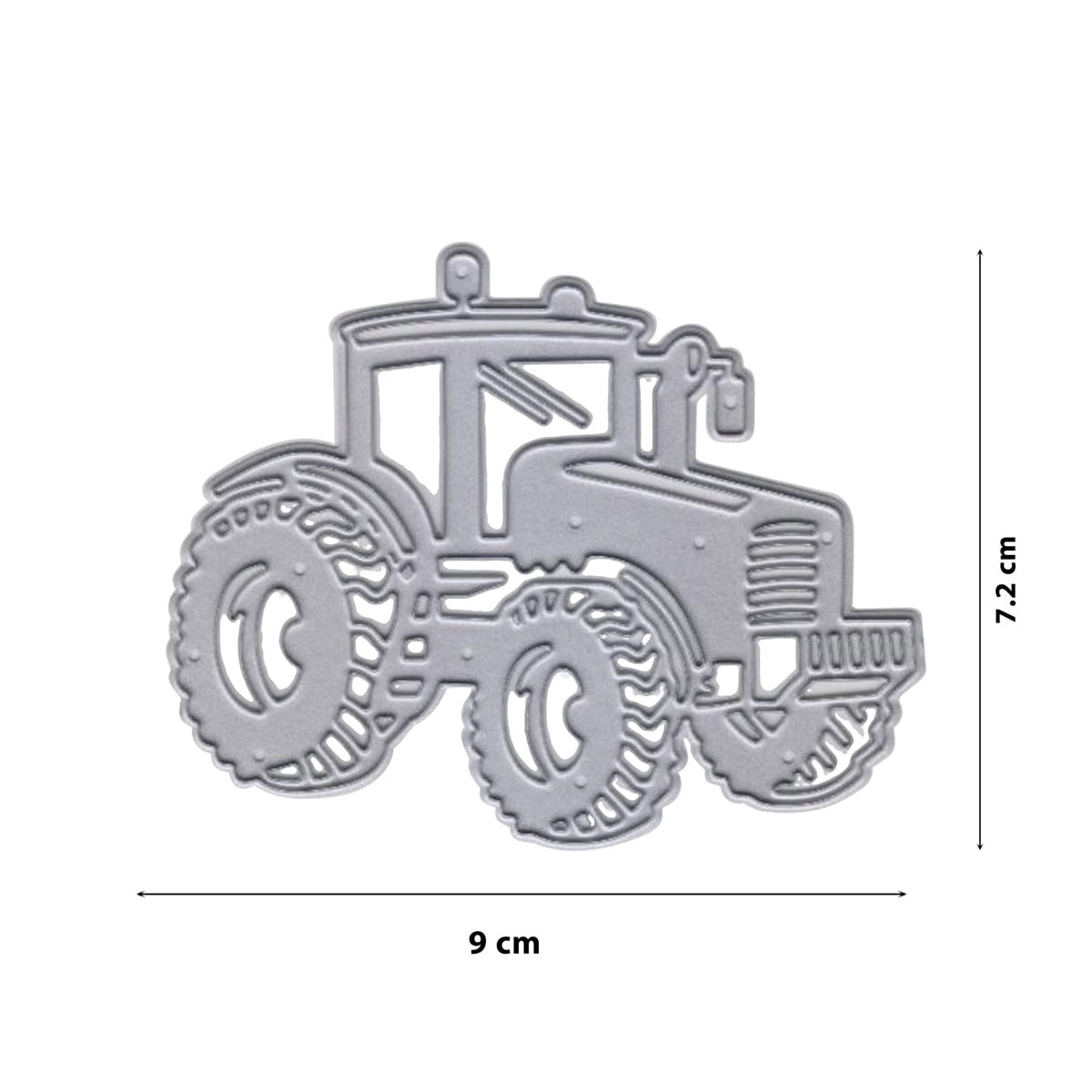 Die Stanzschablone Traktor mit großen Reifen von Stanzenshop.de bringt ländliches Flair in Ihre Projekte - ideal für kreative Bastelideen oder zur Verwendung mit einer Traktor-Stanze.