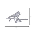 Die Stanzschablone "Vogel auf Zweig" von Stanzenshop.de ist aus Metall, misst 10,7 x 10 cm und eignet sich ideal für kreative Bastelprojekte.