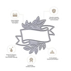 Die Stanzschablone Banner mit Blättern von Stanzenshop.de ist eine präzise, langlebige Metallstanze für Banner mit Blättern, gelobt für scharfe Kanten und perfekte Passform - ideal für liebevolle Grüße und kreative Stanzprojekte.