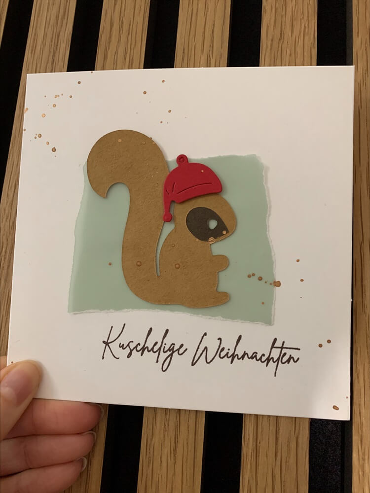 Inspiration Stanzschablone Eichhörnchen mit buschigem Schwanz