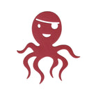 Kreieren Sie fröhliche Oktopus-Dekorationen mit der Stanzschablone Tintenfisch Pirat von Stanzenshop.de-ideal für einen Piraten-Geburtstag oder als lustiges Bastelprojekt für Kinder.