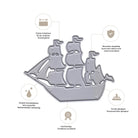 Die "Stanzschablone Segelschiff mit drei Masten" von Stanzenshop.de überzeugt durch präzise Verarbeitung, langlebiges Material, scharfe Stanze-Kanten und vielseitige Nutzung für kreative Bastelideen mit Stanzmaschinen.