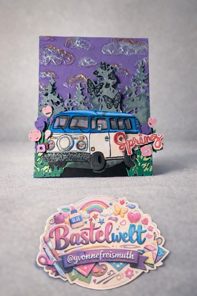 Inspiration Stanzschablone Retro-Bus