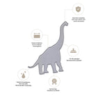 Die "Stanzschablone Dino mit langem Hals" von Stanzenshop.de ist eine langlebige Metallschablone, beschriftet in deutscher Sprache, perfekt für Kindergarten und Dino-Fans. Eigenschaften: scharfe Kante, stempelmaschinengeeignet - ideal für Scrapbooks und kreative Projekte.