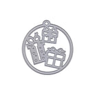 Die Stanzschablone Geschenke im Kreisrahmen von Stanzenshop.de ist ein Metallstempel in Form eines Kreises mit drei Geschenkboxen - ideal für weihnachtliche Bastelideen oder kreative Projekte mit Ihrer Lieblings-Geschenke-Stanze.