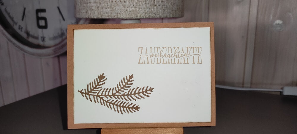 Inspiration Stanzschablone Tannenzweig & Herbstblätter
