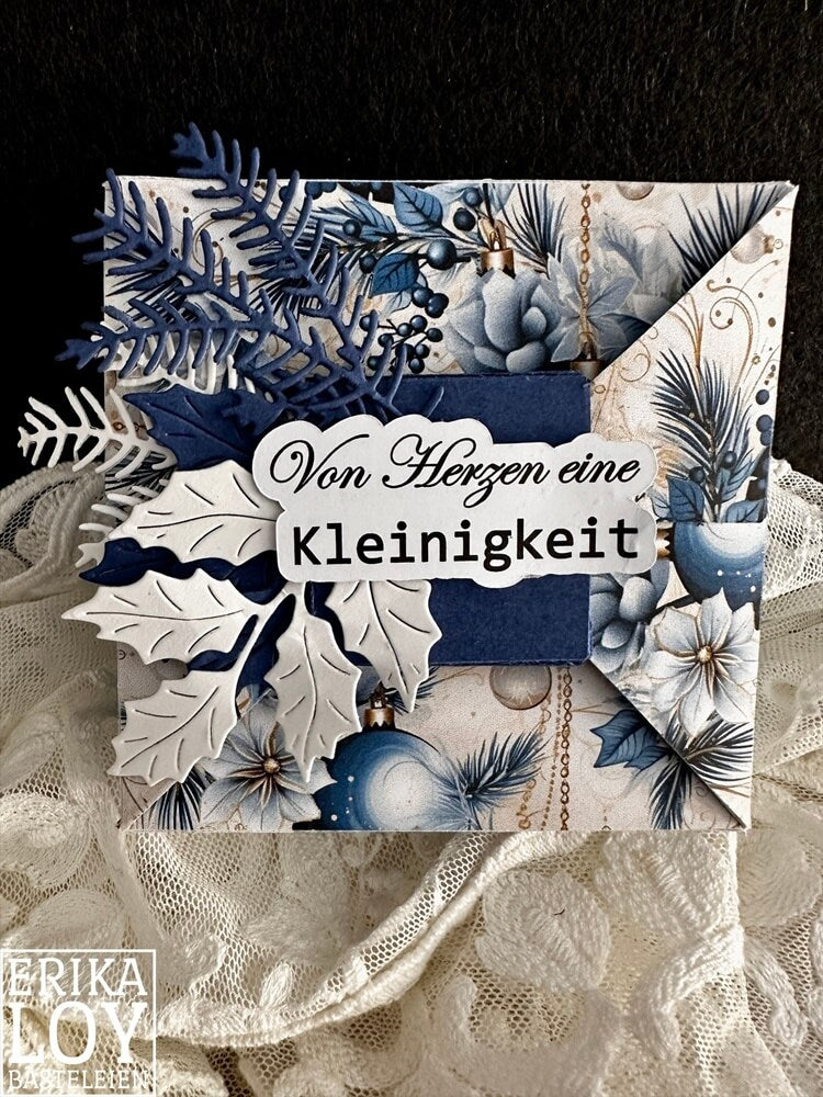 Inspiration Stanzschablone Tannenzweig & Herbstblätter