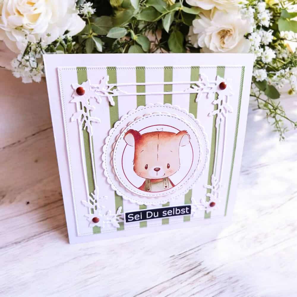 Inspiration Stanzschablone Rahmen mit Blumenzweigen