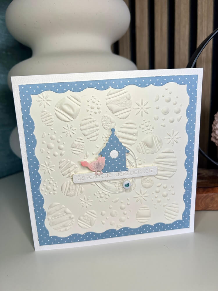 Inspiration Stanzschablone Vogelhaus mit Vogel
