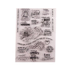 Das Clear Stamp Freundschaft & Grüße Set von Stanzenshop.de enthält Botschaften, florale Elemente und dekorative Motive - ideal für Karten gestalten mit Geburtstagswünschen, Glückwünschen und aufmunternden Grüßen.