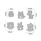 Die Stanzschablone Mini Waldtiere von Stanzenshop.de bietet lustige Stanzformen in Tierform, bei denen jeweils die Höhe und Breite in Zentimetern angegeben ist - ideal für Bastelarbeiten im Kindergarten oder für Geschenkverpackungen.