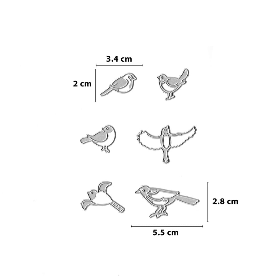 Größenangabe für Stanzschablone Vogelvielfalt