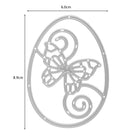 Die Stanzenshop.de Stanzschablone: Schmetterling im Rahmen ist eine ovale Metallstanze, 8,9 x 6,0 cm, mit einem Schmetterling und einem Wirbel - ideal für einzigartige handgemachte Akzente in Ihren Scrapbooking-Projekten.