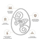 Die "Stanzschablone: Schmetterling im Rahmen" von Stanzenshop.de ist eine eiförmige Metallstanze im Schmetterlingsdesign, die Qualität, Präzision, Haltbarkeit und Kompatibilität unterstreicht - ideal für Scrapbooking und Ihr Bastelergebnis.