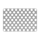 Die Stanzschablone: Platte mit kleinen Löchern von Stanzenshop.de ist eine rechteckige Metallschablone mit gleichmäßig angeordneten runden Löchern-ideal für kreative Scrapbooking-Projekte.