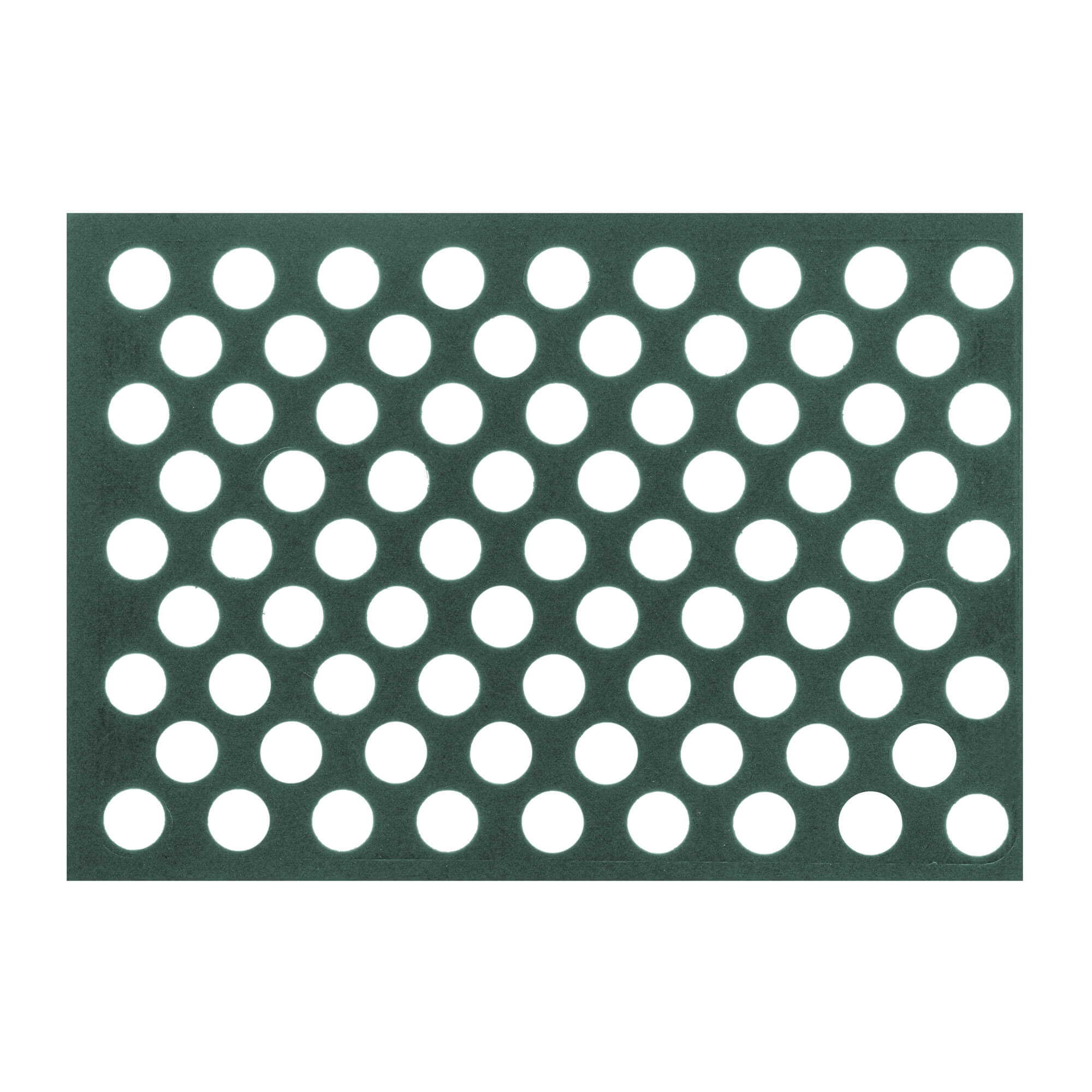Die "Stanzschablone: Platte mit kleinen Löchern" von Stanzenshop.de ist eine rechteckige Stanzplatte mit gleichmäßig verteilten kleinen runden Löchern - ideal zum Aufwerten Ihrer Scrapbooking-Projekte.