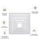 Stanzschablone: Sieben quadratische Rahmen von Stanzenshop.de-hochwertige, langlebige Metall-Dies in verschiedenen Größen. Scharfe Kanten & vielseitig einsetzbar für Scrapbooking, kompatibel mit vielen Maschinen.