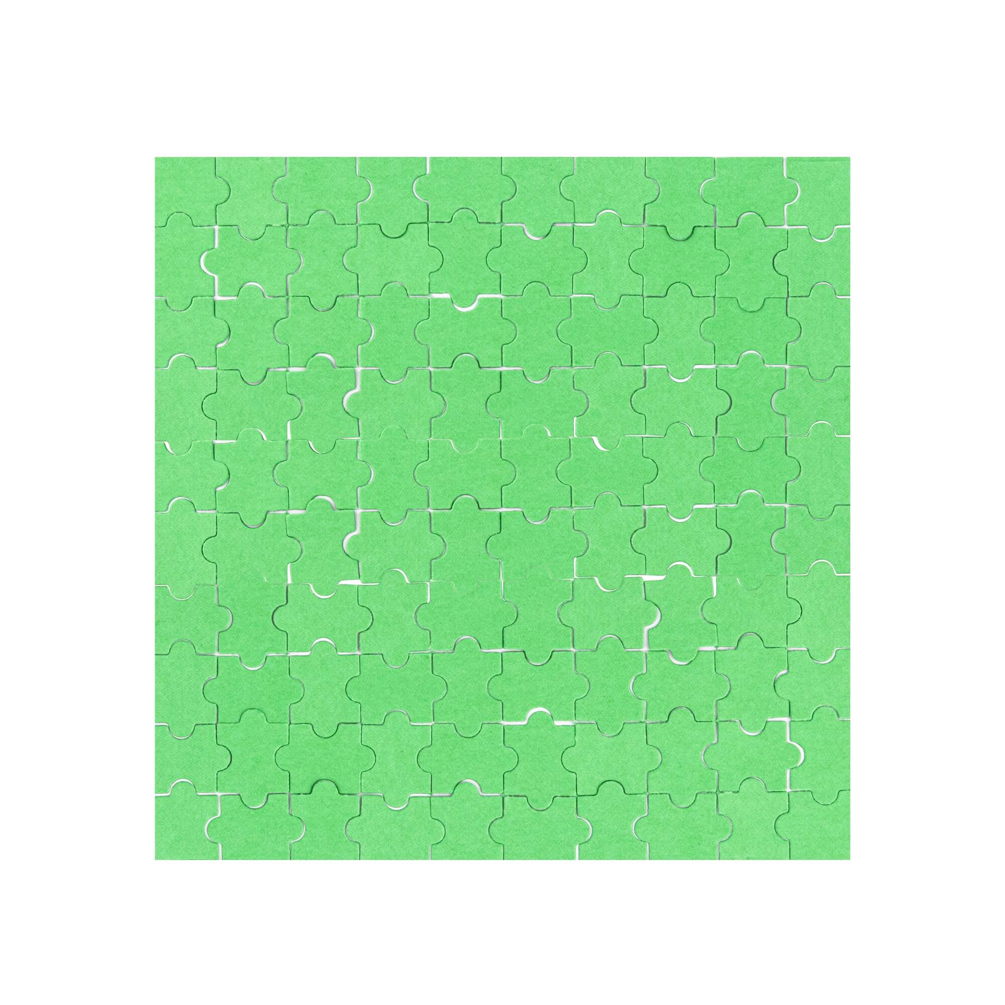 Das Stanzschablone Puzzle von Stanzenshop.de ist ein grünes Puzzle mit abgetrennten Teilen mit weißen Lücken auf weißem Hintergrund - perfekt zum Basteln und für kreative Puzzleprojekte.