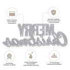 Die Stanzenshop.de Stanzschablone: Schriftzug Merry Christmas verfügt über ein präzises, langlebiges Metalldesign und scharfe Schneiden, kompatibel mit den meisten Stanzen Scrapbooking-Maschinen, perfekt für festliche Bastelarbeiten.