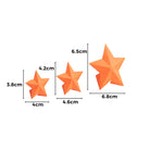 Die Stanzschablone: Drei Sterne (dreidimensional) von Stanzenshop.de bietet drei 3D-Sterne in den Größen 3,8x4 cm, 4,2x4,6 cm und 6,5x6,8 cm - ideal für Bastelset Weihnachten oder als vielseitige Stanzteile.