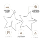 Die Stanzschablone 3D Stern von Stanzenshop.de, abgebildet mit deutschem Text und Symbolen, verfügt über zwei langlebige Metallstempel, die ideal für Basteln Winter sind, und ist mit gängigen Stanzmaschinen für präzise Ergebnisse kompatibel.
