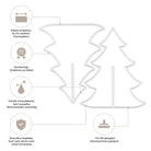 Die Stanzschablone 3D Tannenbaum von Stanzenshop.de verfügt über zwei Metallic-Stanzungen mit deutschen Symbolen und Texten und bietet eine präzise, scharfe und langlebige Leistung. Kompatibel mit Stanzmaschinen-ideal für kreative Bastelprojekte zu Weihnachten.