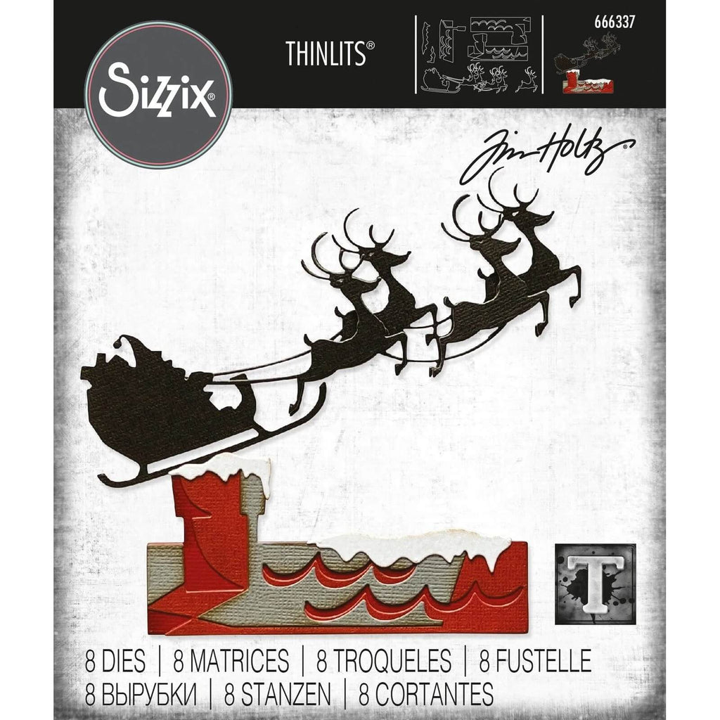 Sizzix - Thinlits Stanzschablonen Rentierschlitten - Weihnachten.