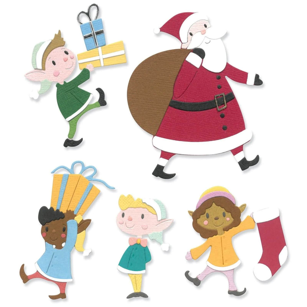 Sizzix • Thinlits Die Set Santa & Elves, Elf, Weihnachtsfiguren.