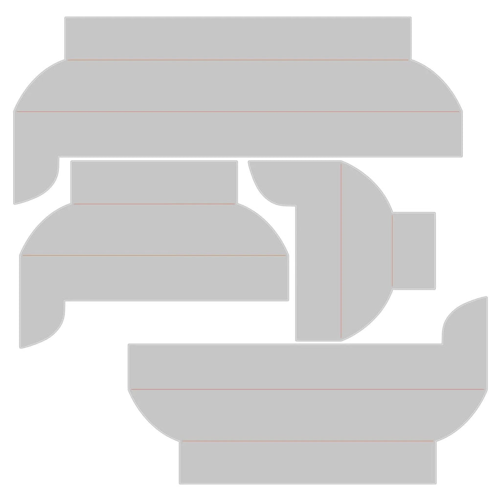 Ein graues Stück Sizzix • Thinlits Die Set Dimensional Multi-Frames mit dem Buchstaben g darauf.