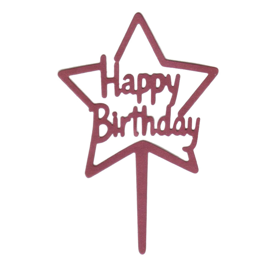 Stanzschablone Stern-Aufsteller Happy Birthday