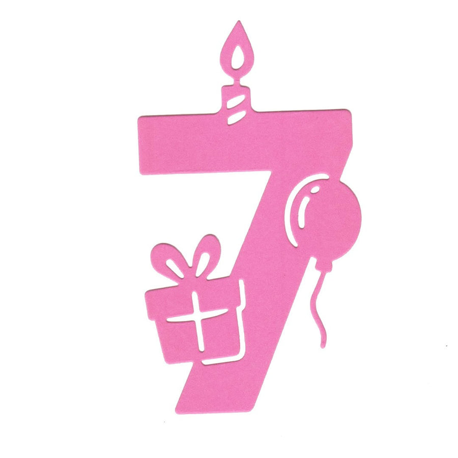 Stanzschablone Große Geburtstag Zahl 7