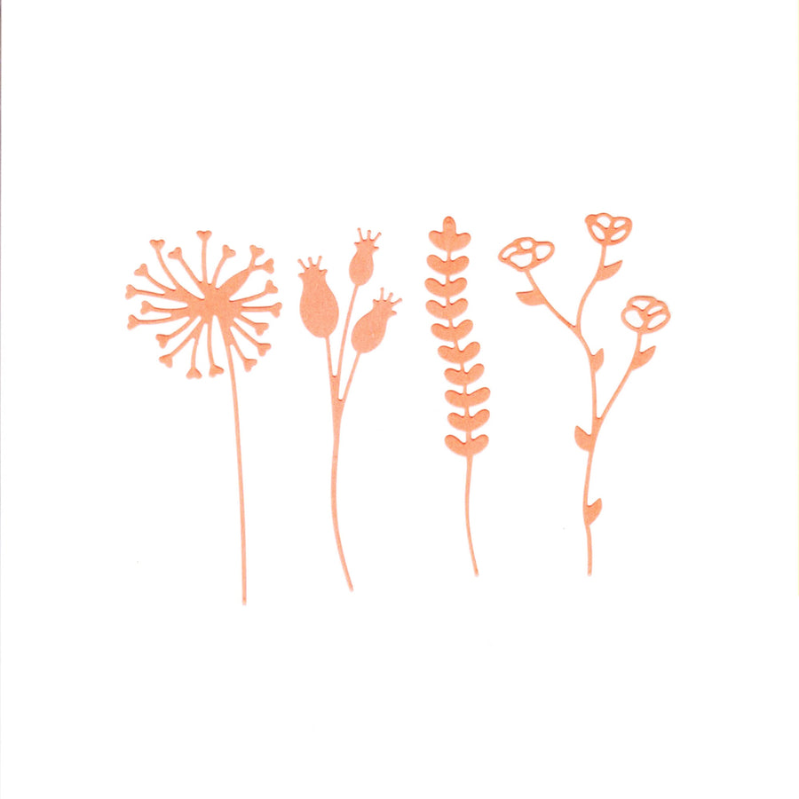 Größenangabe für Stanzschablone Wildblumen Set 4-teilig