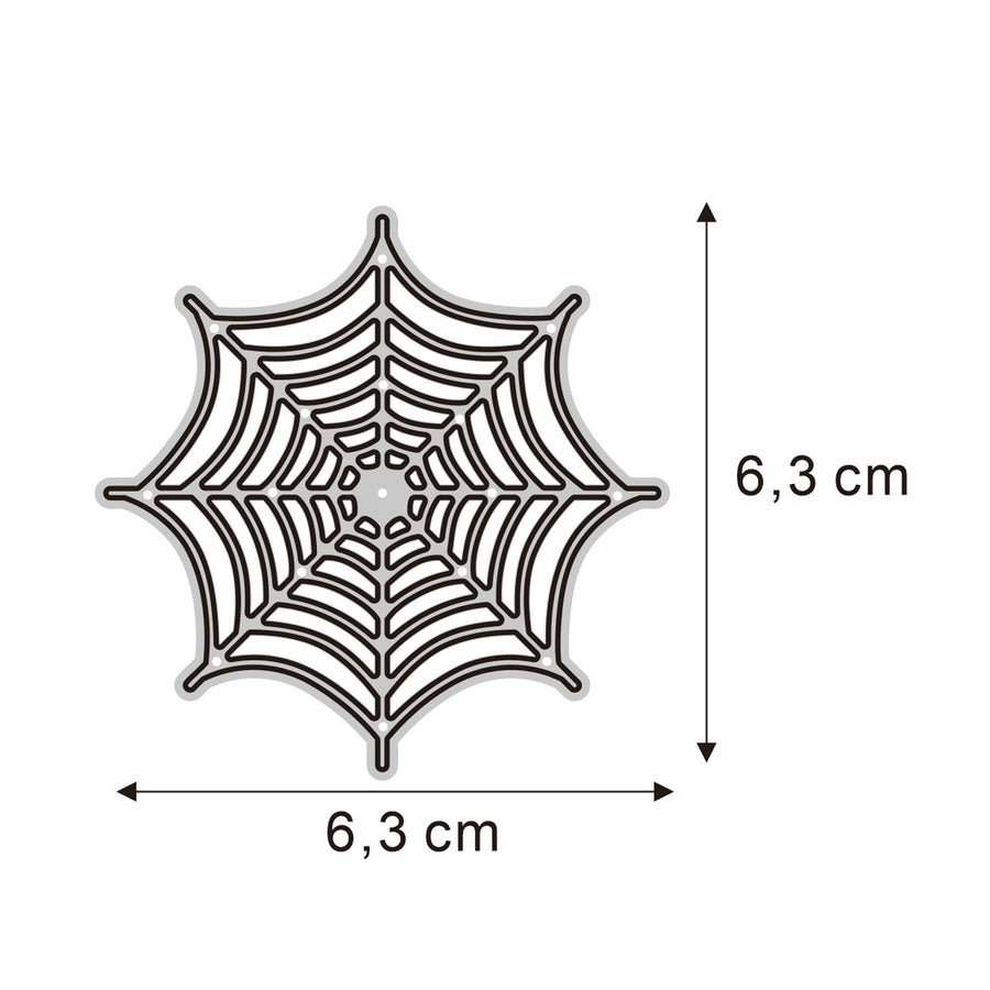 Größenangabe für Stanzschablone Spinnennetz