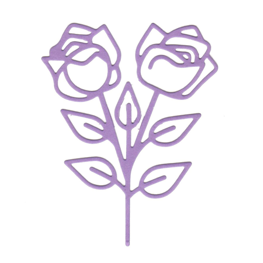 Stanzschablone Rosenblüten-Duo