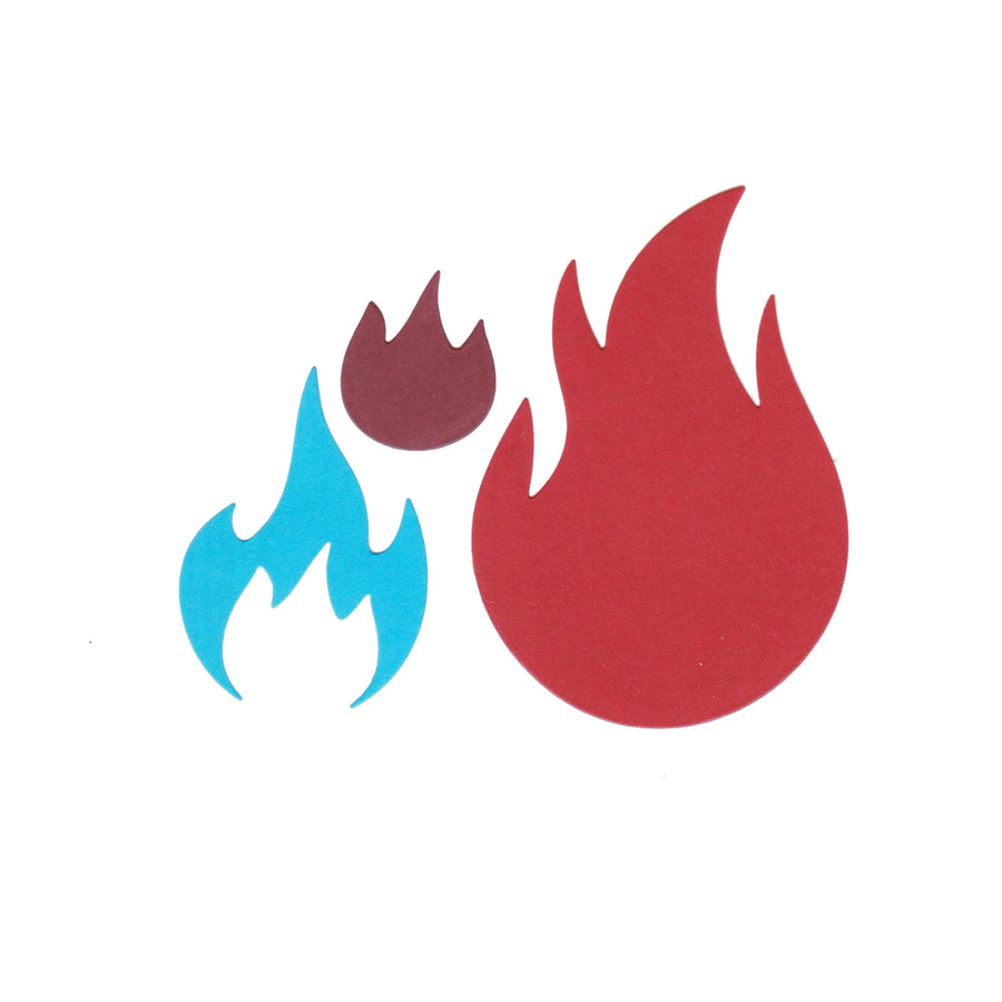 Größenangabe für Stanzschablone Flamme